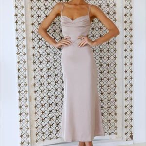 Champagne Satin Dress size XS
